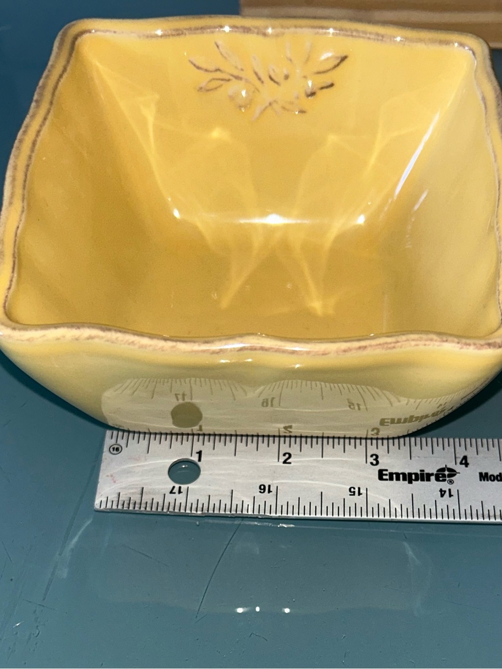 SUR LA TABLE Large Yellow Serving Salad Bowl Dip Bowl Set Vintage Portugal - Picture 13 of 15